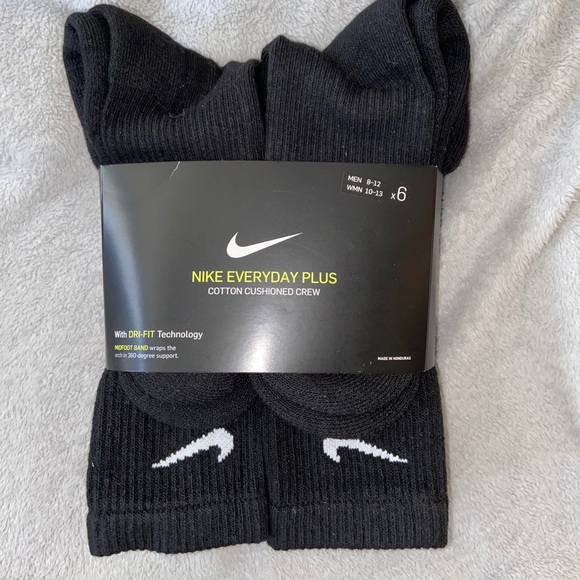 NIKE BLACK SOCKS 6PACK - Picture 3 of 5